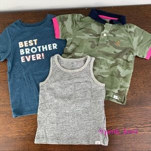 Bundle of 3 Toddler Boys 2T Tops